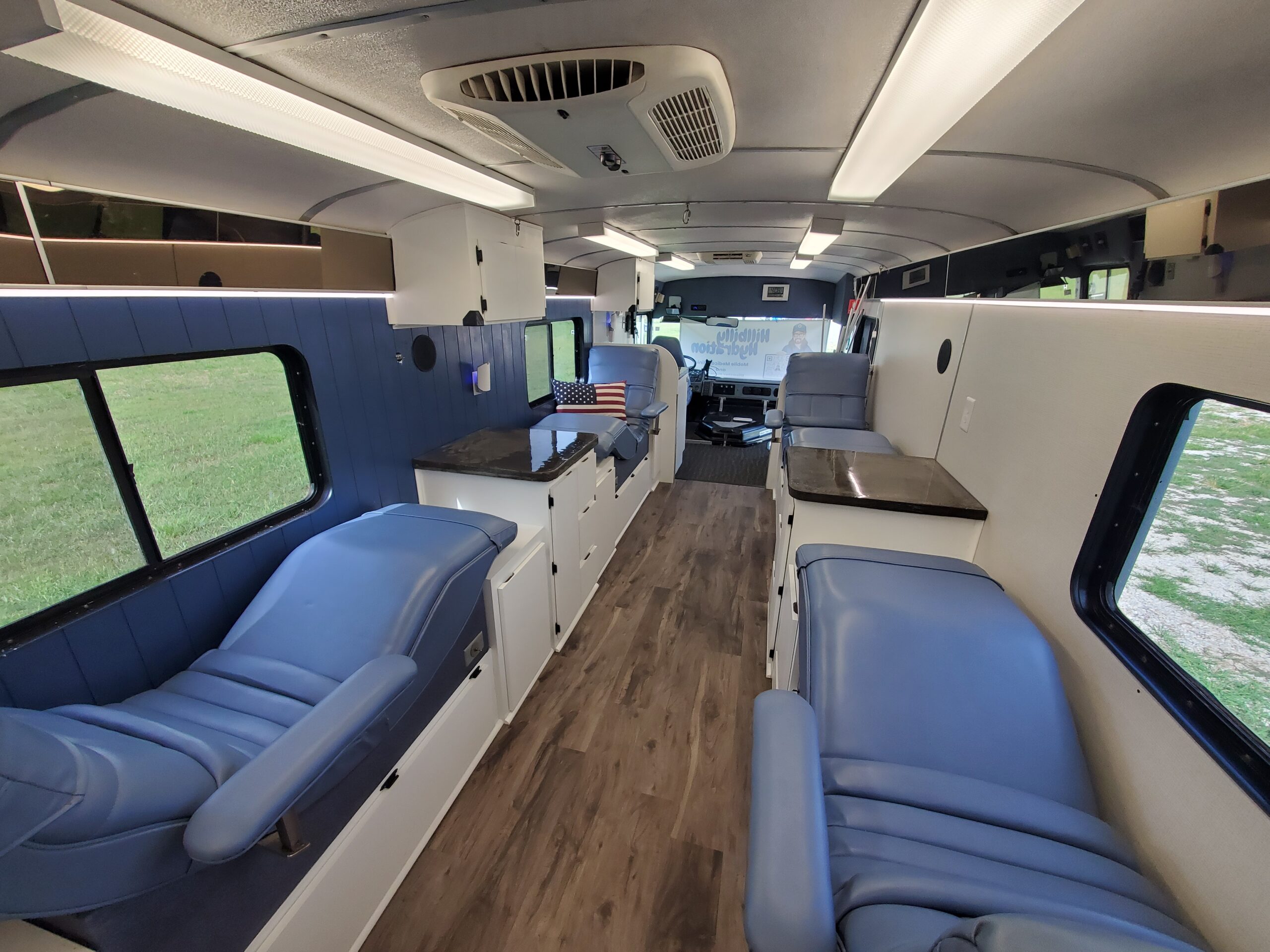 Hillbilly Hydration team and mobile clinic set up for a full-service visit